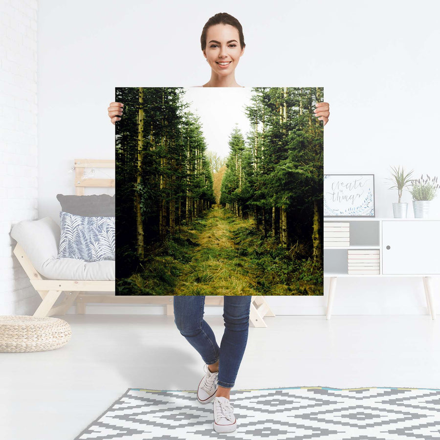 Selbstklebender Folienbogen Green Alley - Größe: 90x90 cm