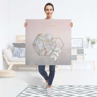Selbstklebender Folienbogen Hexagon - Größe: 90x90 cm