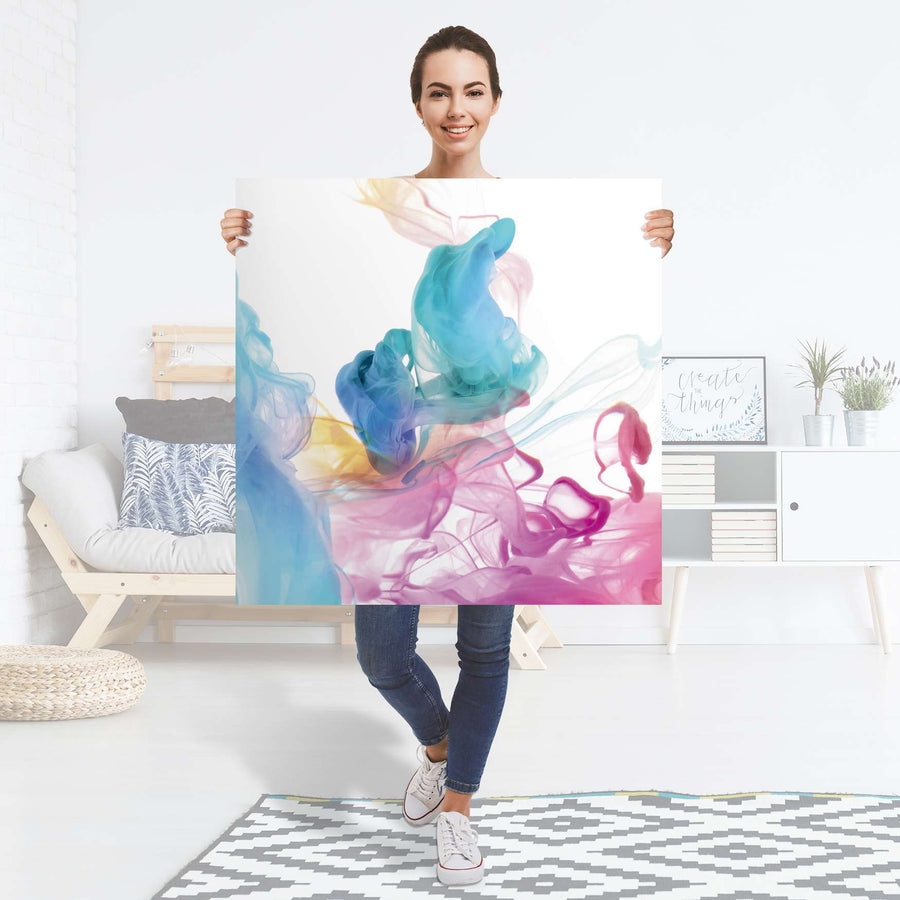 Selbstklebender Folienbogen Holi Dust - Größe: 90x90 cm