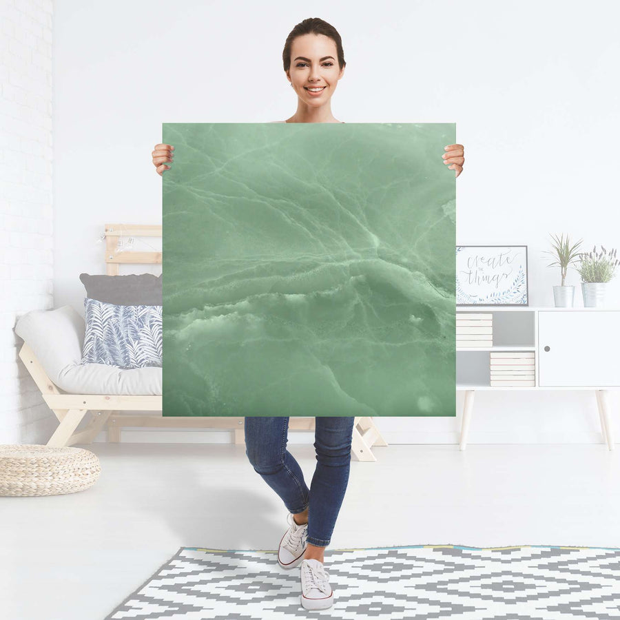 Selbstklebender Folienbogen Jadeglück - Größe: 90x90 cm