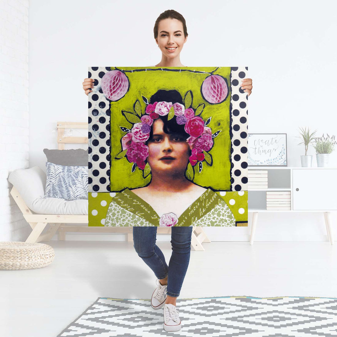 Selbstklebender Folienbogen Leben - Größe: 90x90 cm