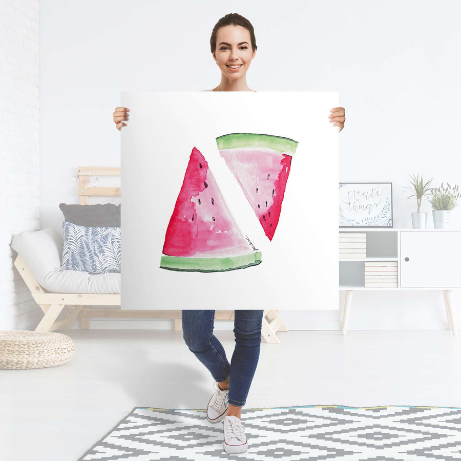 Selbstklebender Folienbogen Melone - Größe: 90x90 cm