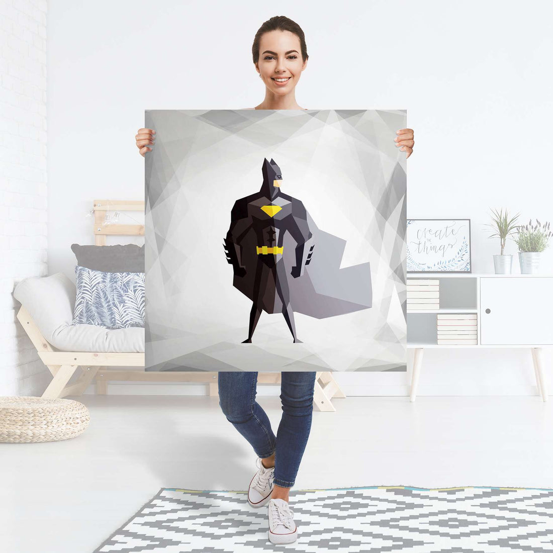 Selbstklebender Folienbogen Mr. Black - Größe: 90x90 cm