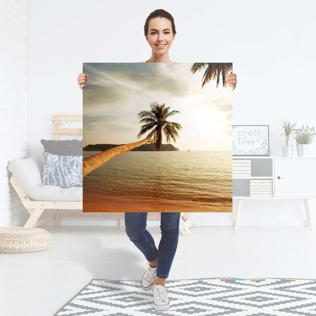 Selbstklebender Folienbogen Paradise - Größe: 90x90 cm