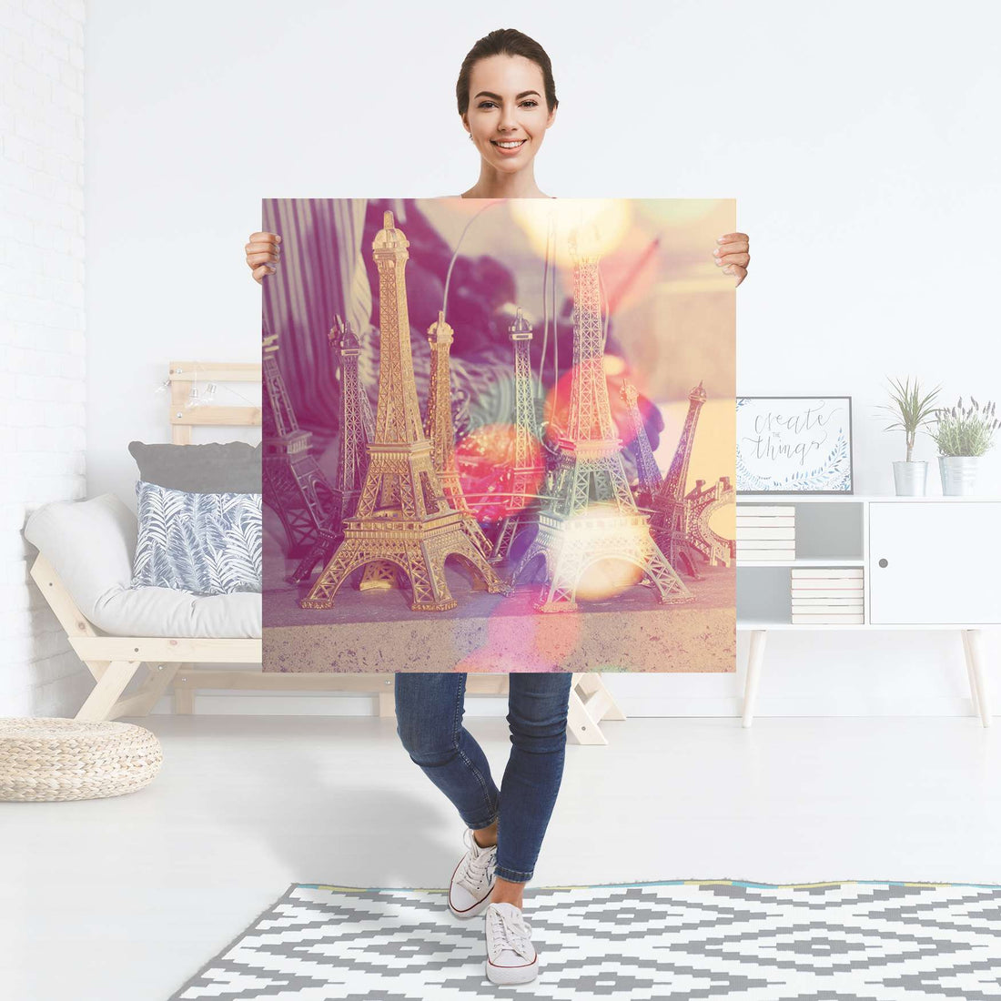 Selbstklebender Folienbogen Paris - Größe: 90x90 cm