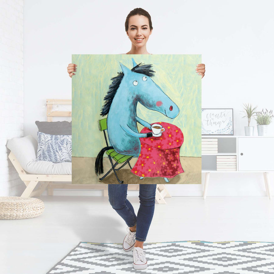 Selbstklebender Folienbogen Pferd - Größe: 90x90 cm