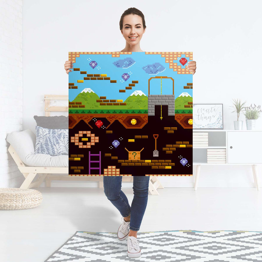 Selbstklebender Folienbogen Pixelmania - Größe: 90x90 cm