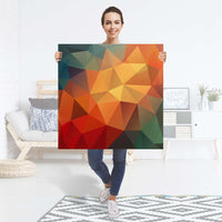 Selbstklebender Folienbogen Polygon - Größe: 90x90 cm