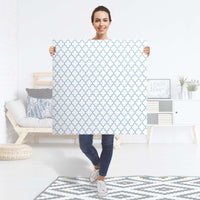 Selbstklebender Folienbogen Retro Pattern - Blau - Größe: 90x90 cm