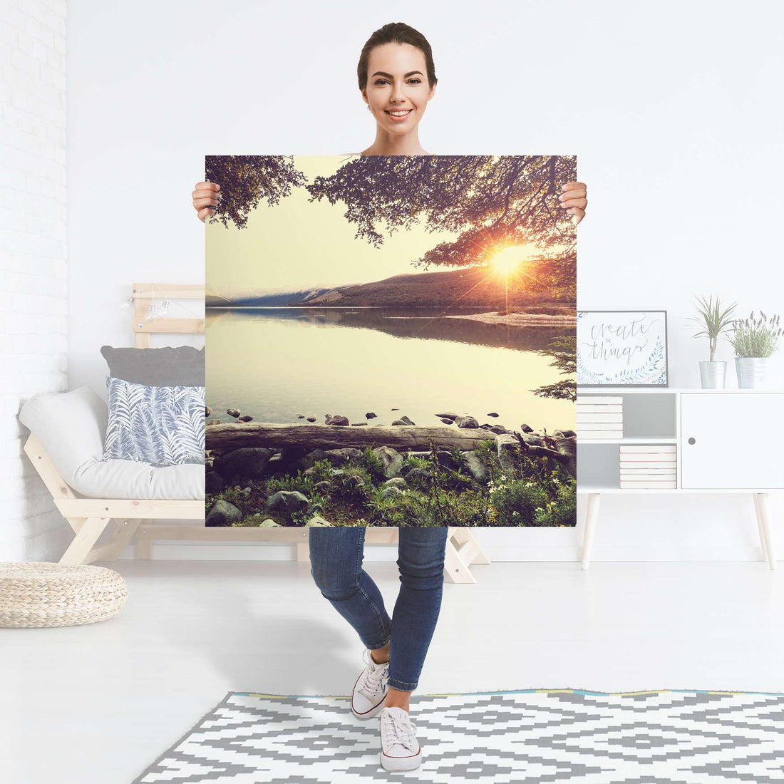 Selbstklebender Folienbogen Seaside Dreams - Größe: 90x90 cm