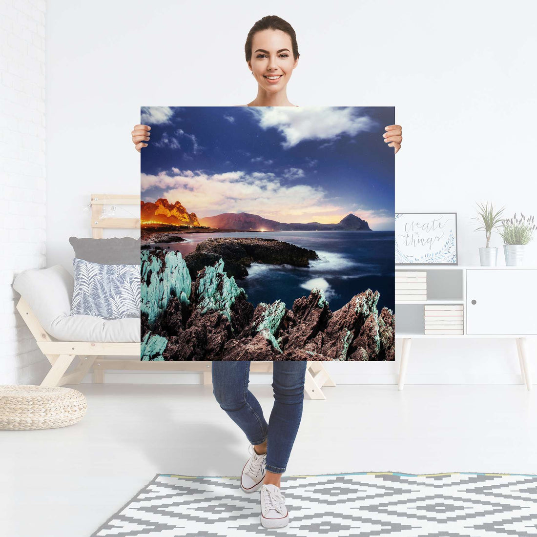 Selbstklebender Folienbogen Seaside - Größe: 90x90 cm