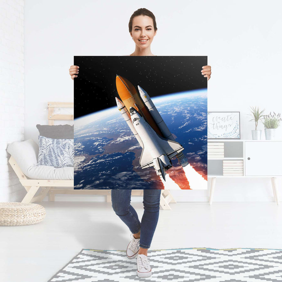 Selbstklebender Folienbogen Space Traveller - Größe: 90x90 cm