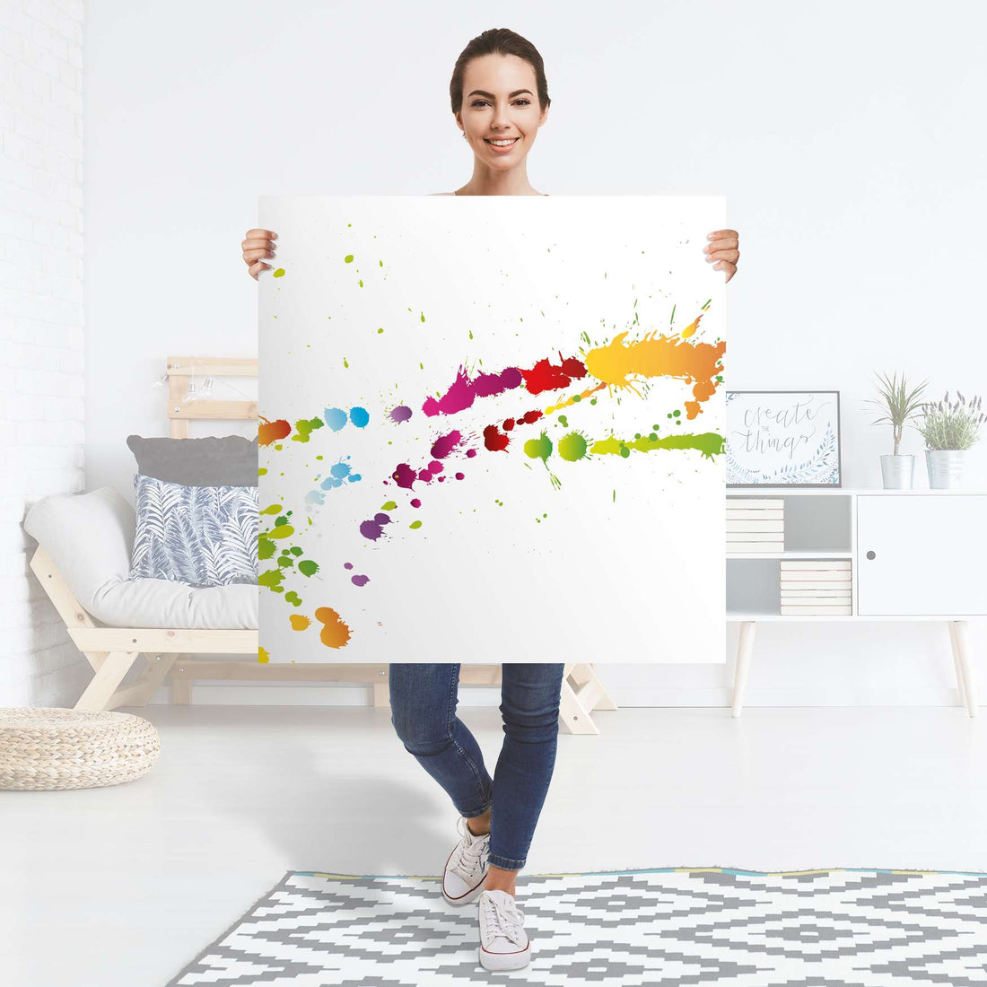 Selbstklebender Folienbogen Splash 2 - Größe: 90x90 cm