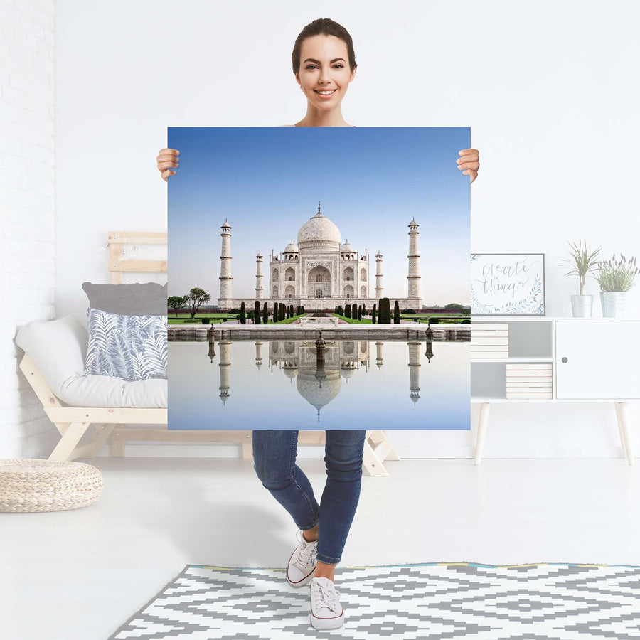 Selbstklebender Folienbogen Taj Mahal - Größe: 90x90 cm
