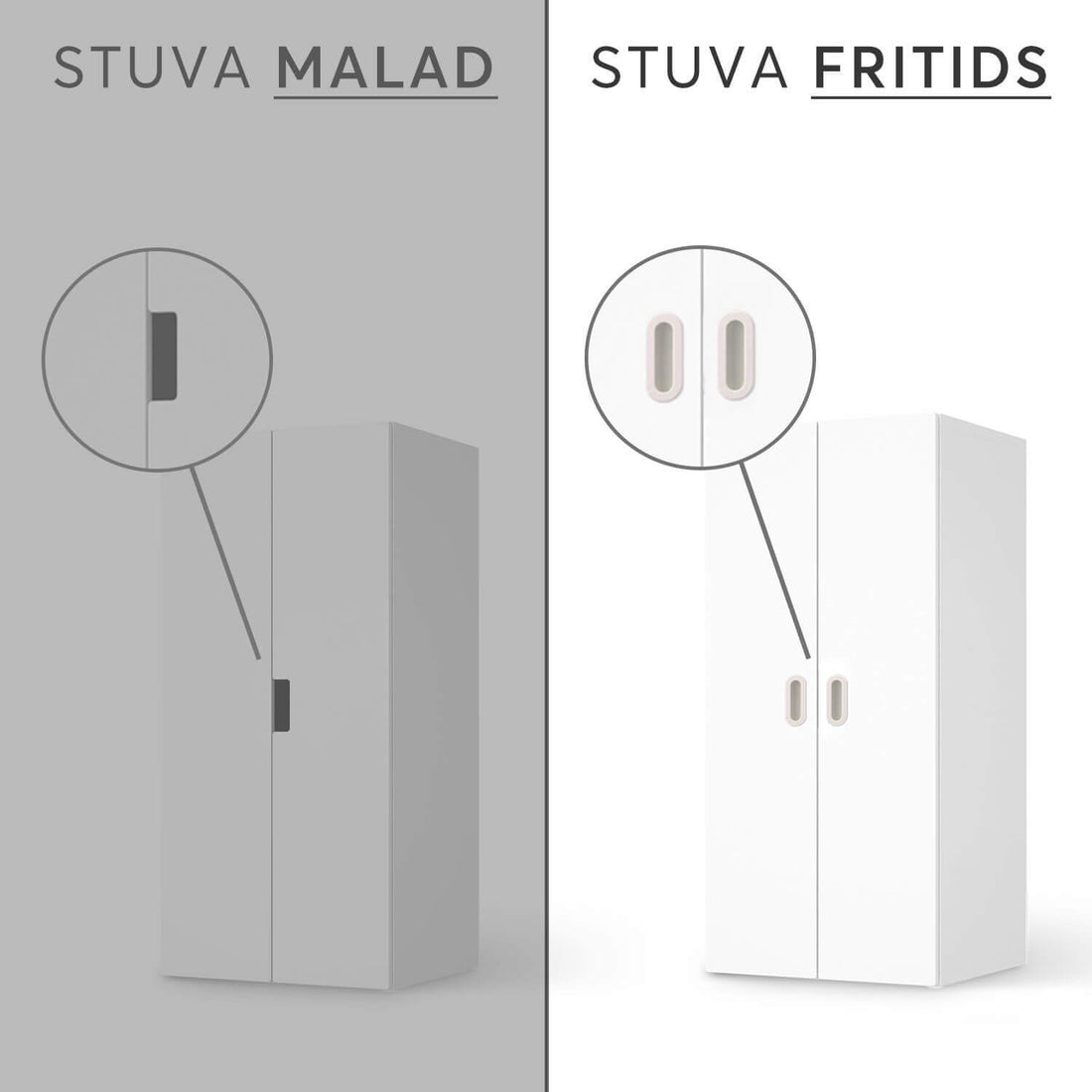Vergleich IKEA Stuva Fritids / Malad - Abstract Watercolor