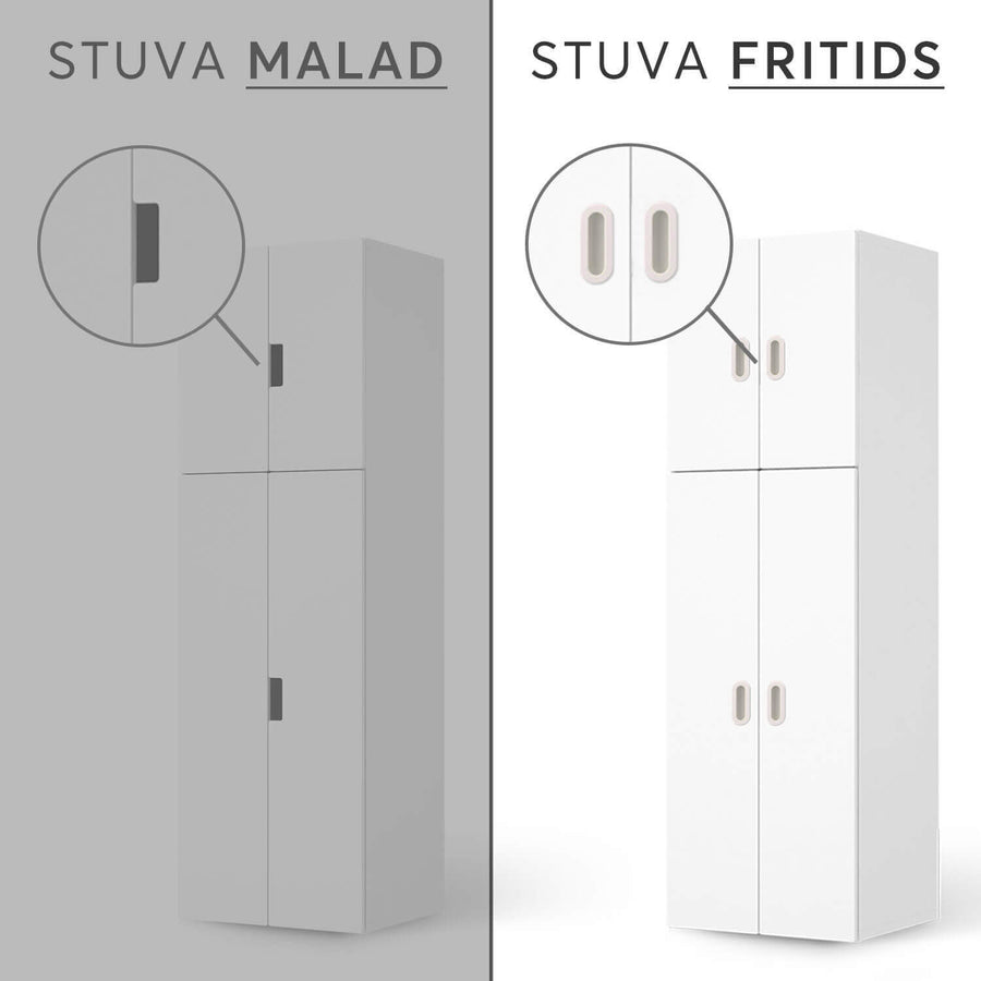 Vergleich IKEA Stuva Fritids / Malad - Watercolor Stripes