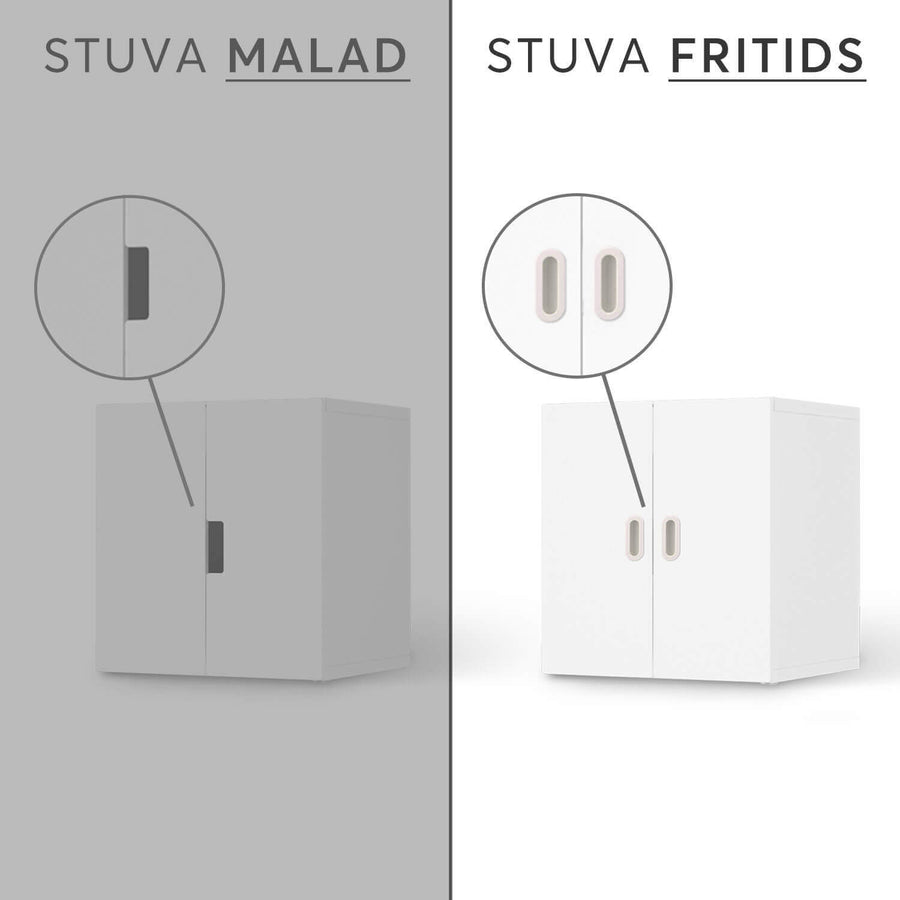 Vergleich IKEA Stuva Fritids / Malad - Braungrau Dark