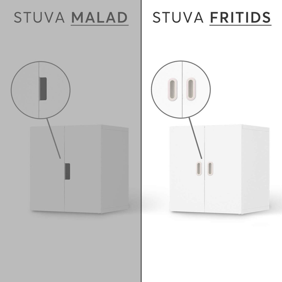 Vergleich IKEA Stuva Fritids / Malad - Gelbe Zacken