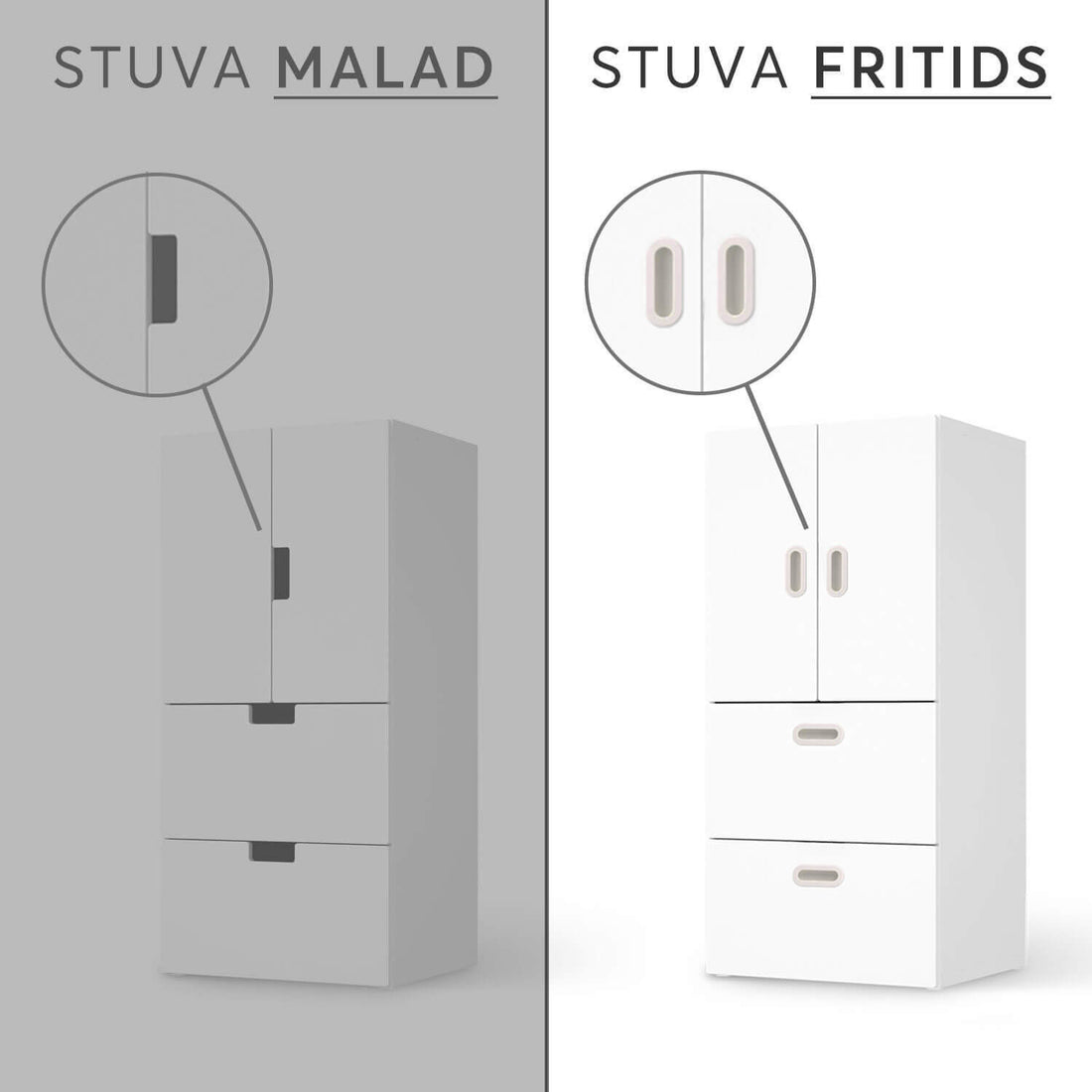 Vergleich IKEA Stuva Fritids / Malad - Teddy und Mond