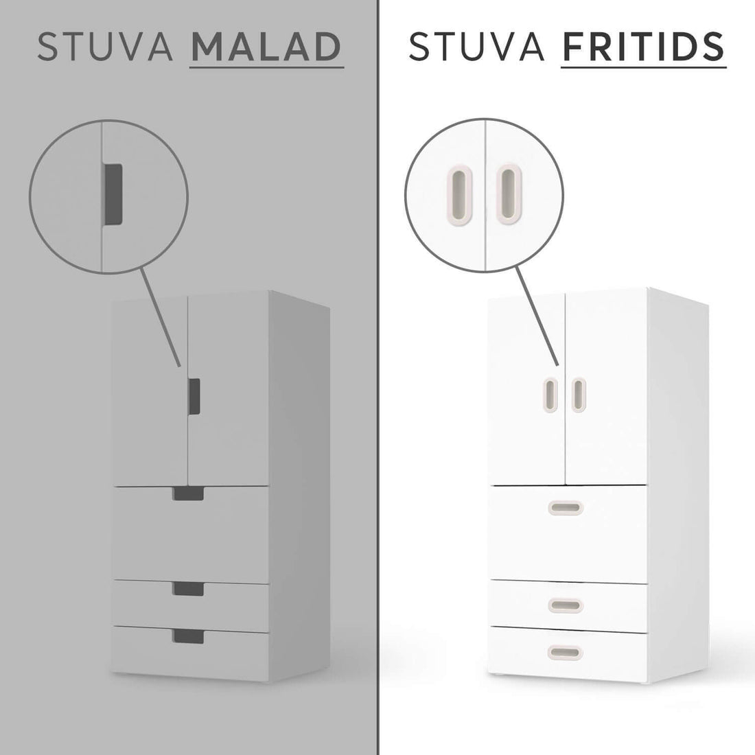 Vergleich IKEA Stuva Fritids / Malad - Greyhound
