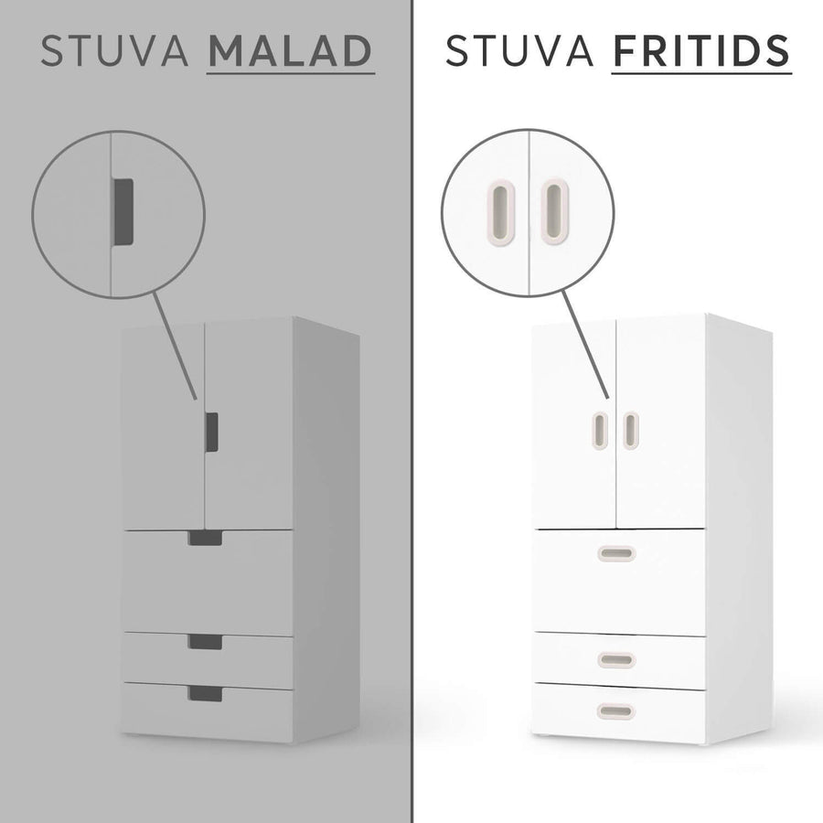 Vergleich IKEA Stuva Fritids / Malad - Watercolor Stripes