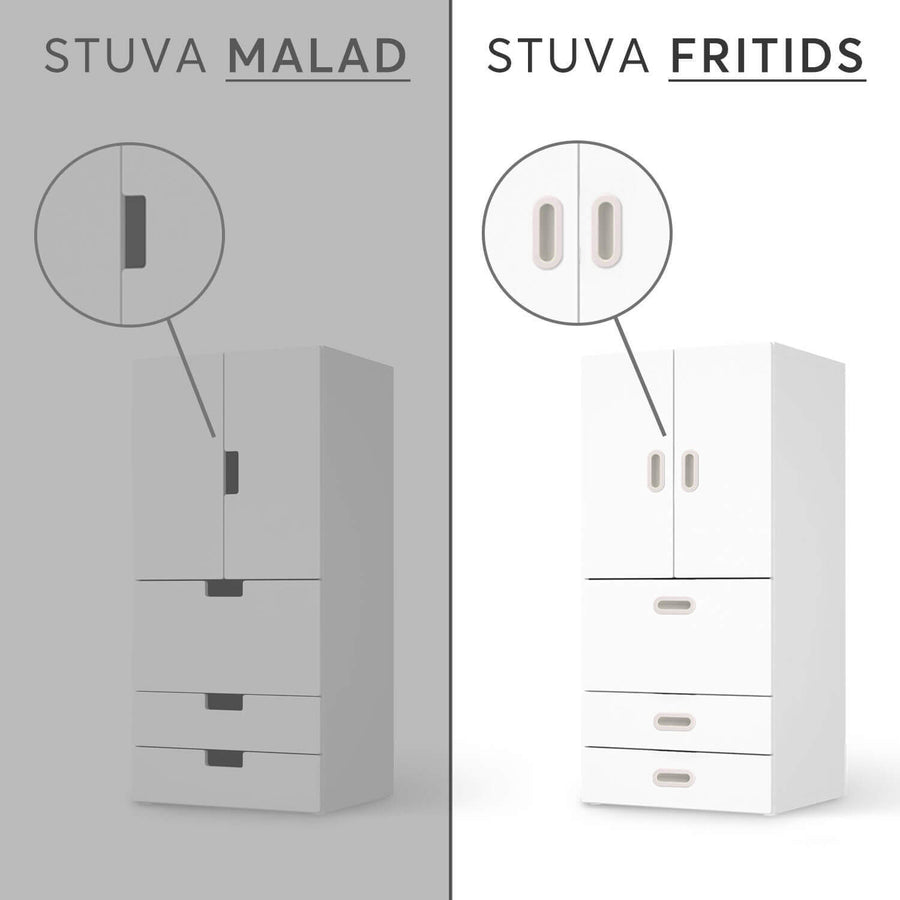 Vergleich IKEA Stuva Fritids / Malad - Palmen mint