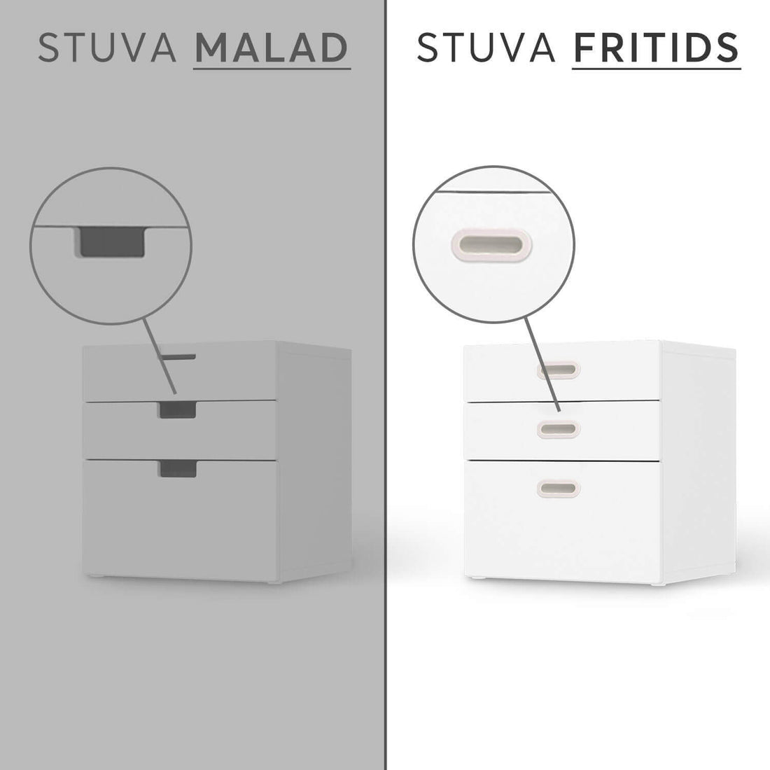 Vergleich IKEA Stuva Fritids / Malad - Flieder Dark