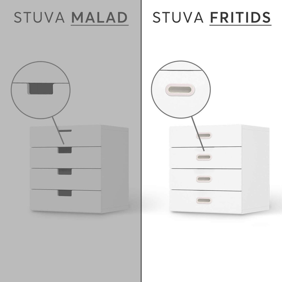 Vergleich IKEA Stuva Fritids / Malad - Grau Light