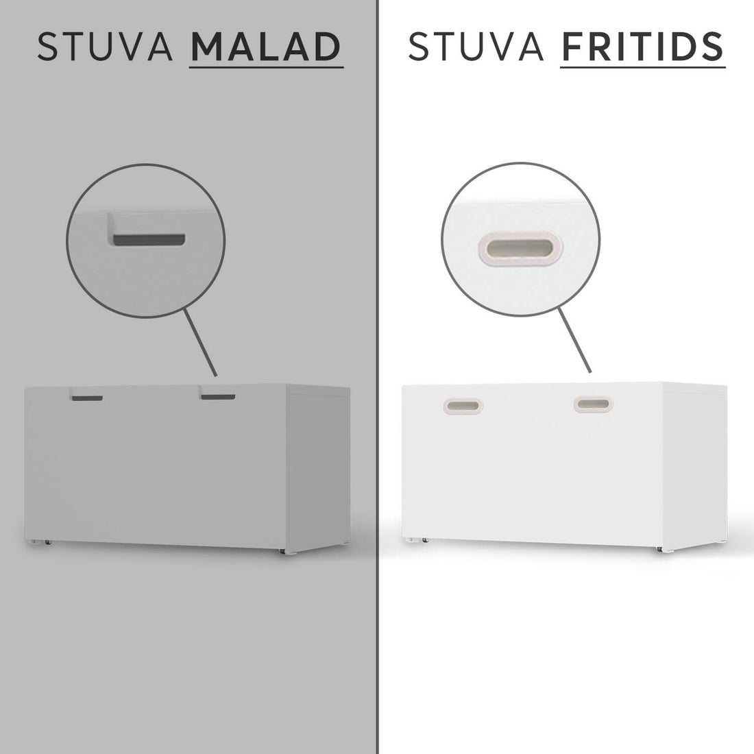 Vergleich IKEA Stuva Fritids / Malad - Elefanten
