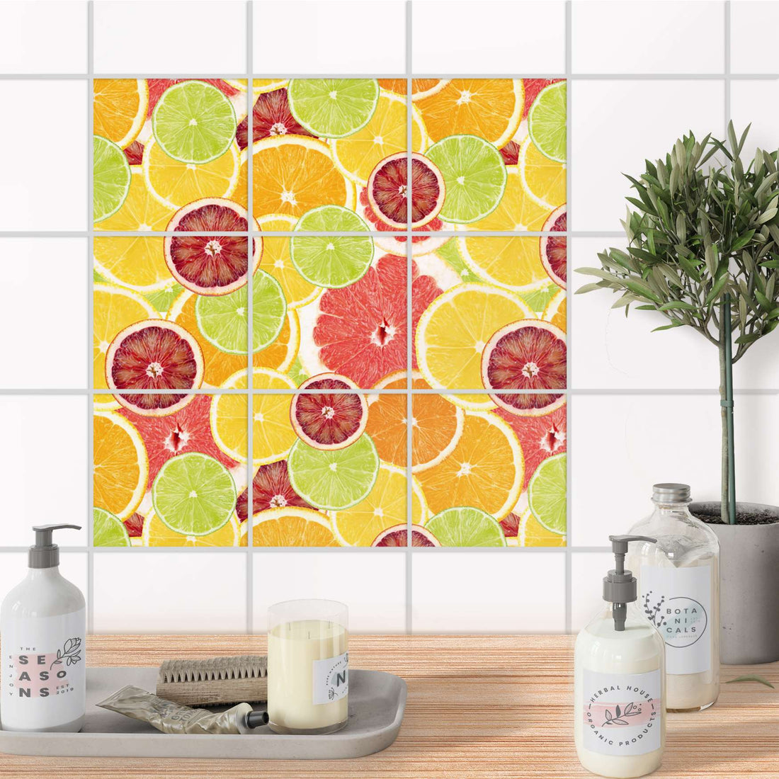 Klebefliesen Bad - Citrus