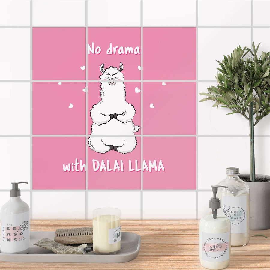 Klebefliesen Bad - Dalai Llama