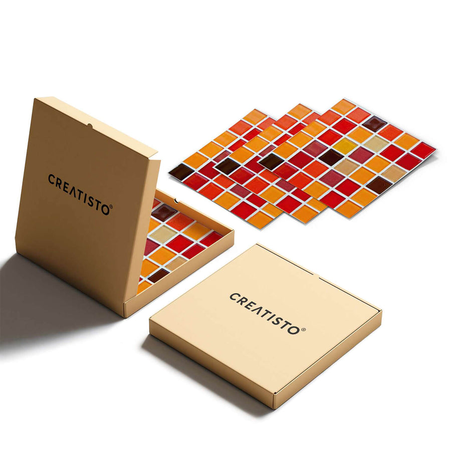 Klebefliesen Mosaik Rot-Orange - Paket - creatisto pds2