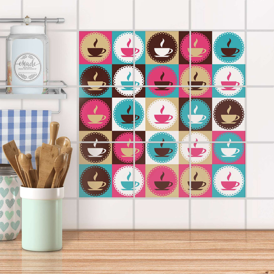 Klebefliesen Küche - Coffee Cups