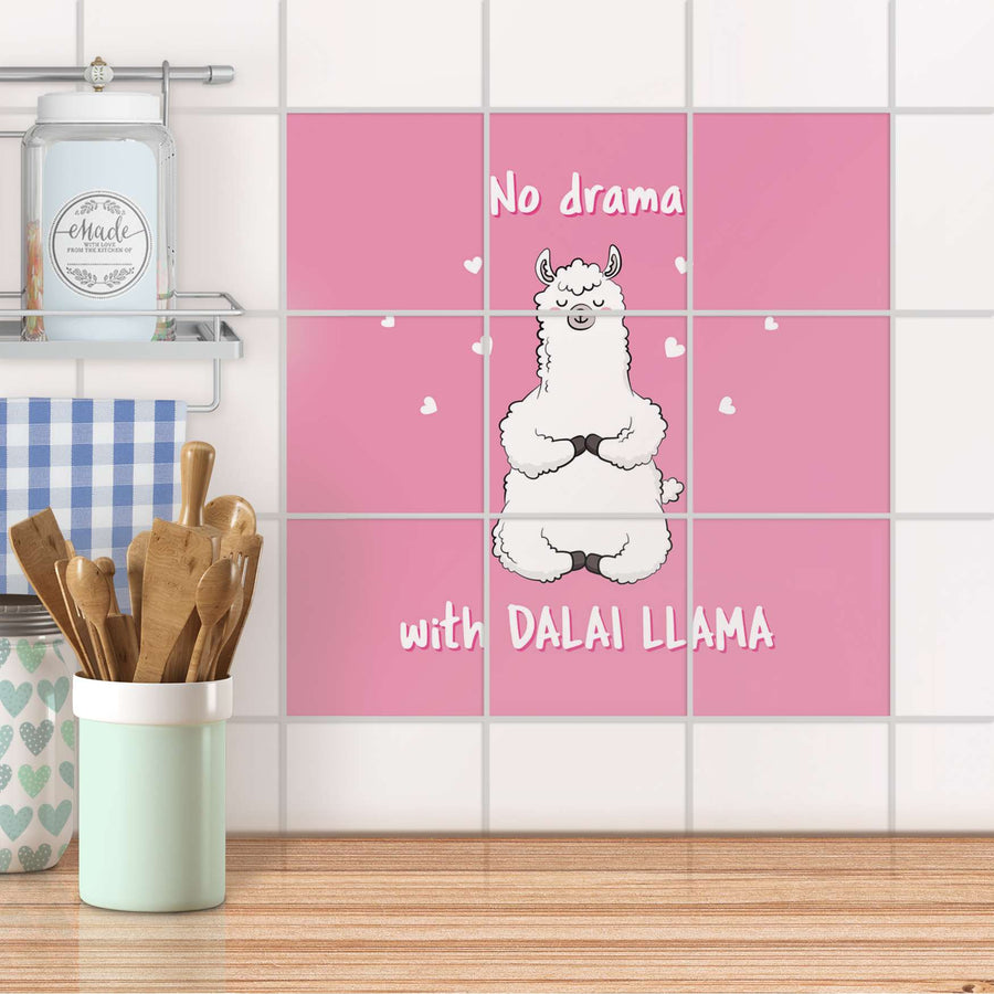 Klebefliesen Küche - Dalai Llama