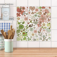 Klebefliesen Küche - Flower Pattern