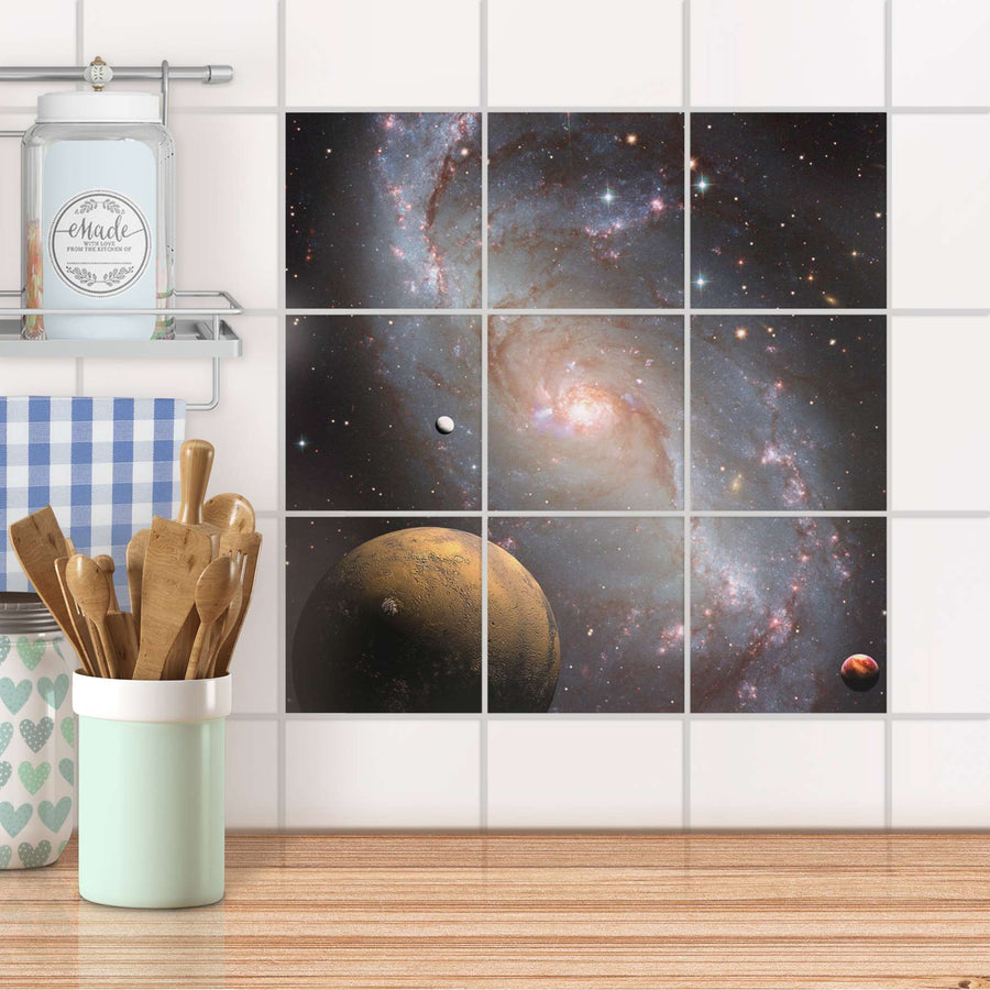 Klebefliesen Küche - Milky Way