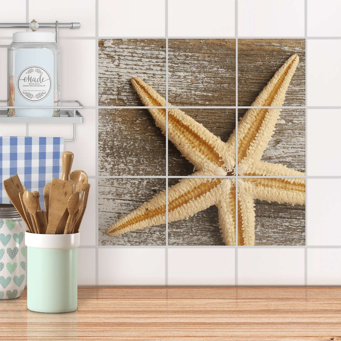 Klebefliesen Küche - Starfish