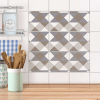 Klebefliesen Küche - Triangle Pattern - Grau