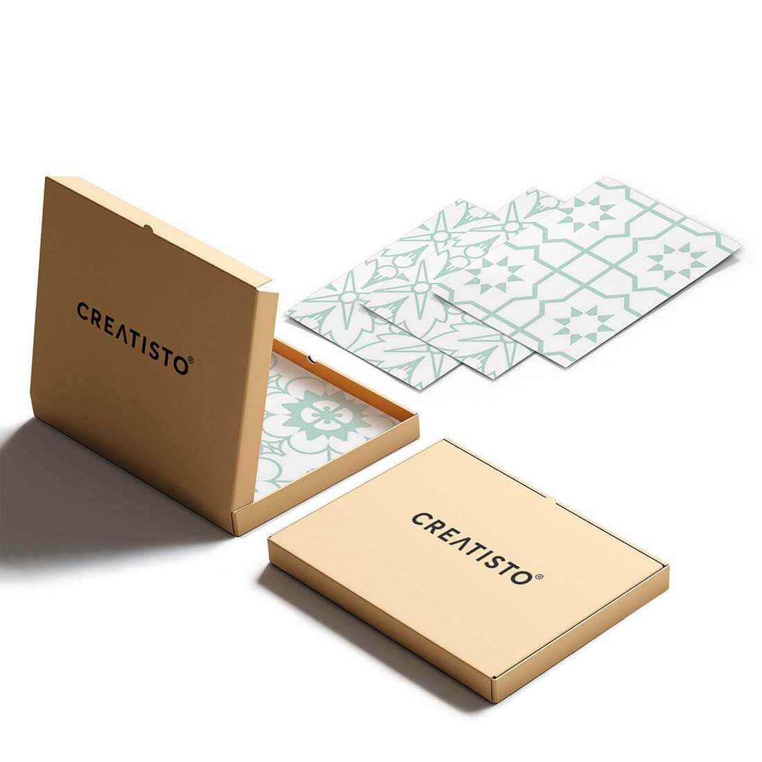 Klebefliesen rechteckig Türkise Ornamente - Verpackung - creatisto pds2
