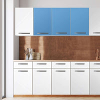 Klebefolie für die Küche -Blau Light- Wandschrank 120x60 cm - Front