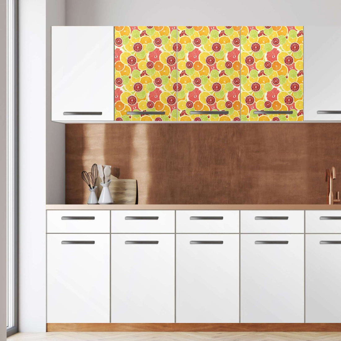 Klebefolie für die Küche -Citrus- Wandschrank 120x60 cm - Front