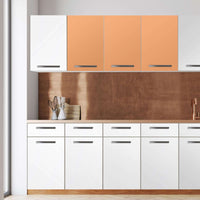 Klebefolie für die Küche -Orange Light- Wandschrank 120x60 cm - Front