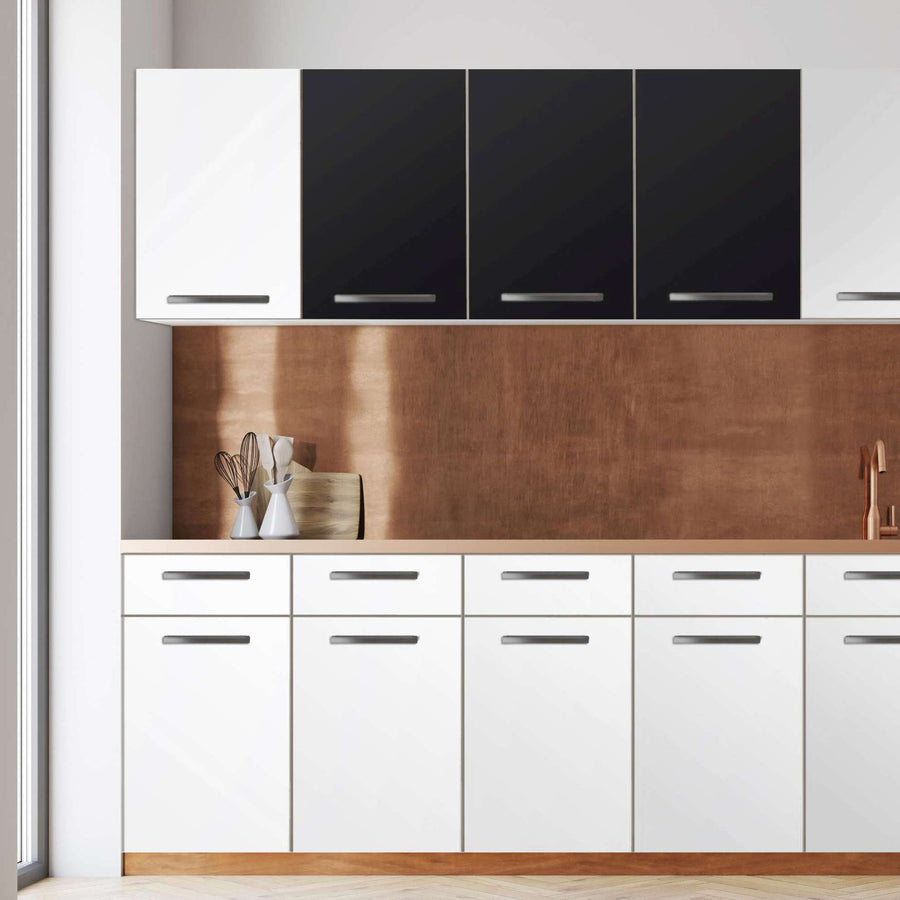 Klebefolie für die Küche -Schwarz - Wandschrank 120x60 cm - Front