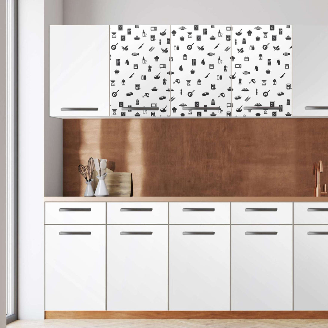 Klebefolie für die Küche -Tasty- Wandschrank 120x60 cm - Front