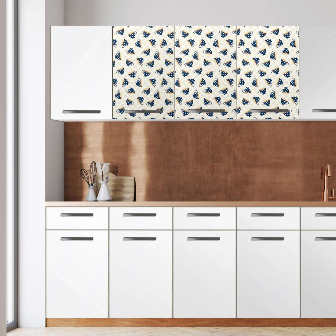 Klebefolie für die Küche -Teatime- Wandschrank 120x60 cm - Front