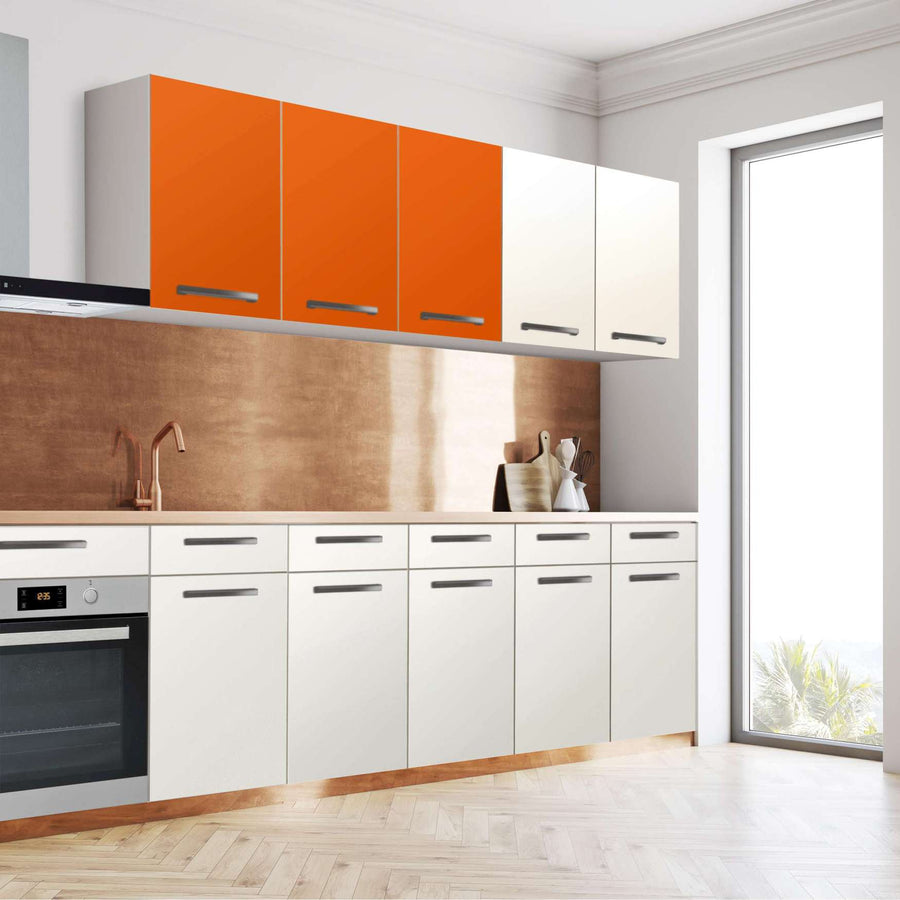 Klebefolie für die Küche Orange Dark - Wandschrank 120x60 cm - Seite