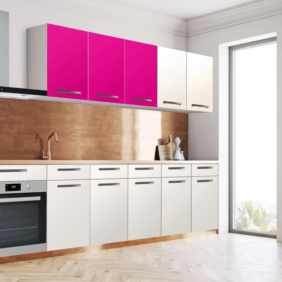 Klebefolie für die Küche Pink Dark - Wandschrank 120x60 cm - Seite