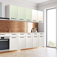 Klebefolie für die Küche Retro Pattern - Grün - Wandschrank 120x60 cm - Seite