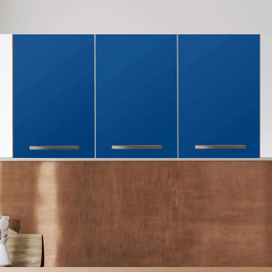 Klebefolie für die Küche Blau Dark - Wandschrank 120x60 cm - Zoom