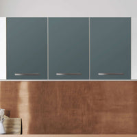 Klebefolie für die Küche Blaugrau Light - Wandschrank 120x60 cm - Zoom